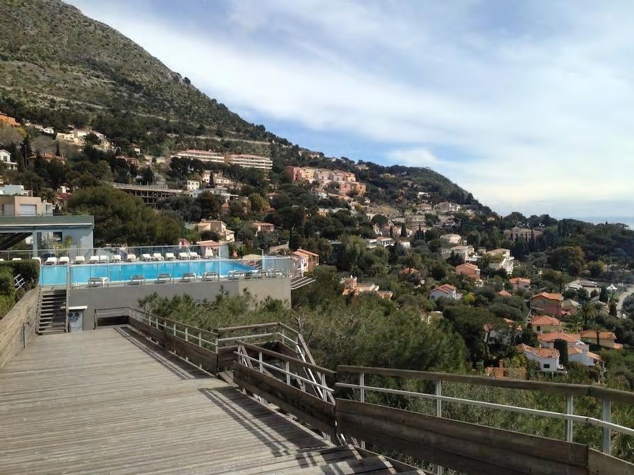 Appt 5 Personnes Vue Mer Piscine Costa Plana Cap D'Ail Monaco Kültér fotó