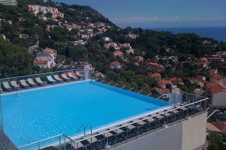 Appt 5 Personnes Vue Mer Piscine Costa Plana Cap D'Ail Monaco Kültér fotó